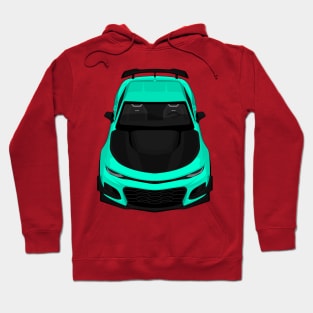 camaro zl1 1le turquoise Hoodie